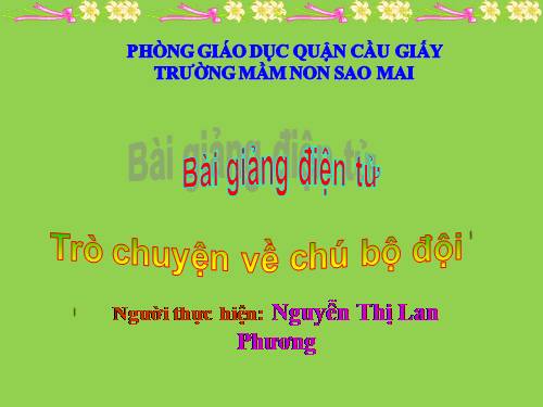 Trò chuyện về chú bộ đội