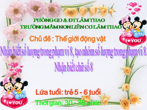 dạy trẻ chữ số 8