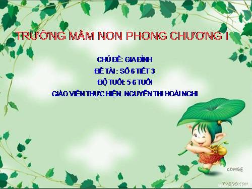 TRƯƠNG MAM NON PHONG CHƯƠNG I