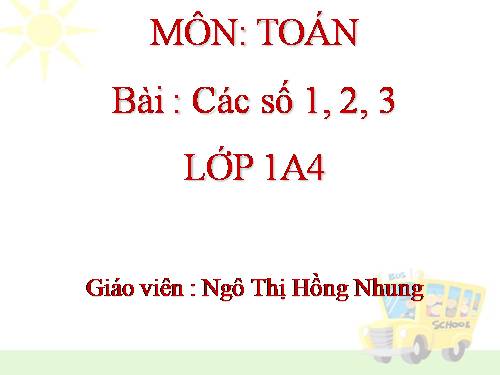 Các số 1, 2, 3