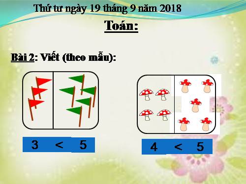 Lớn hơn. Dấu >