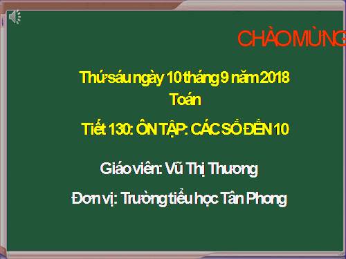 Ôn tập: Các số đến 10