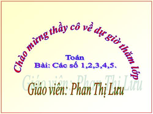 Các số 1, 2, 3, 4, 5