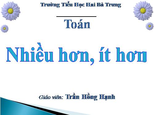 Nhiều hơn, ít hơn