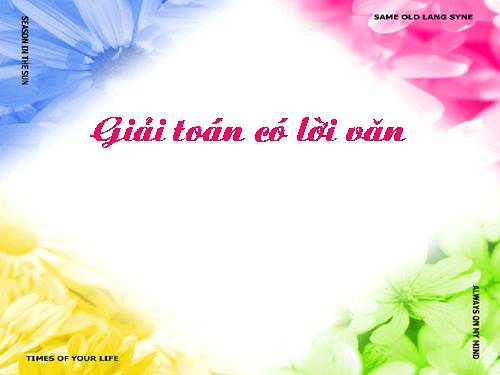 Bài toán có lời văn