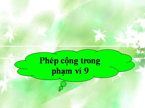 Phép trừ trong phạm vi 9