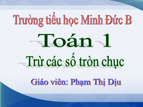 Cộng các số tròn chục