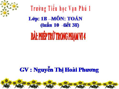 Phép trừ trong phạm vi 4