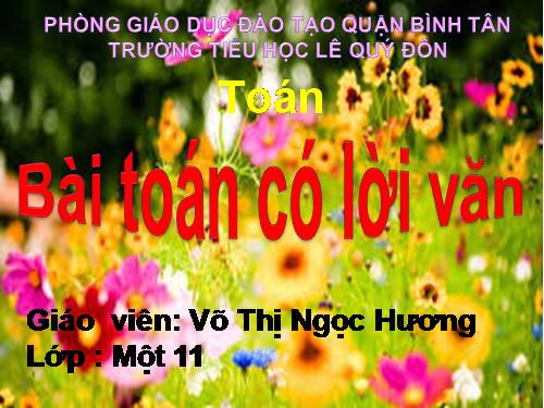 Bài toán có lời văn