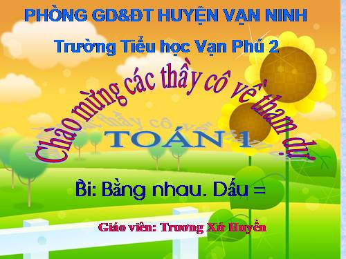 Bằng nhau. Dấu =