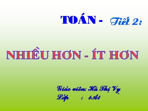 Nhiều hơn, ít hơn