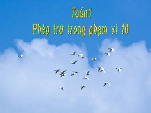 Phép trừ trong phạm vi 10