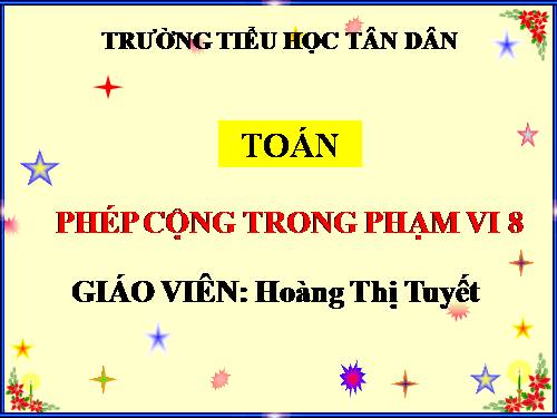 Phép cộng trong phạm vi 8