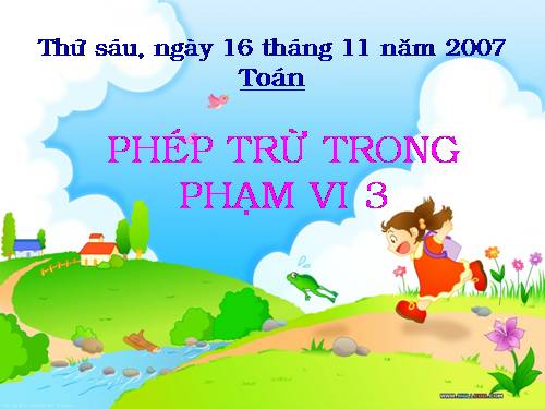 Phép trừ trong phạm vi 3