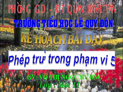 Phép trừ trong phạm vi 5