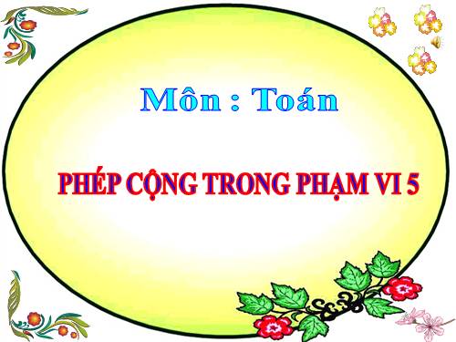 Phép cộng trong phạm vi 5