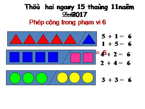 Phép cộng trong phạm vi 6