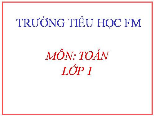 Phép cộng trong phạm vi 5