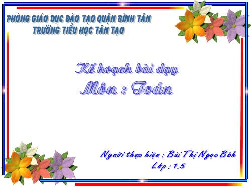 Bảng cộng và bảng trừ trong phạm vi 10