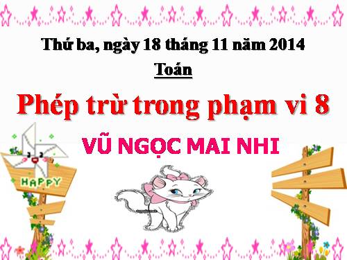 Phép trừ trong phạm vi 8