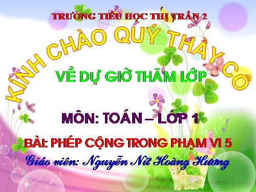 Phép cộng trong phạm vi 5