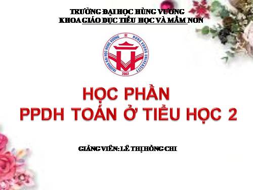 Phương pháp dạy học hình thành khái niệm các số tự nhiên ở Tiểu học