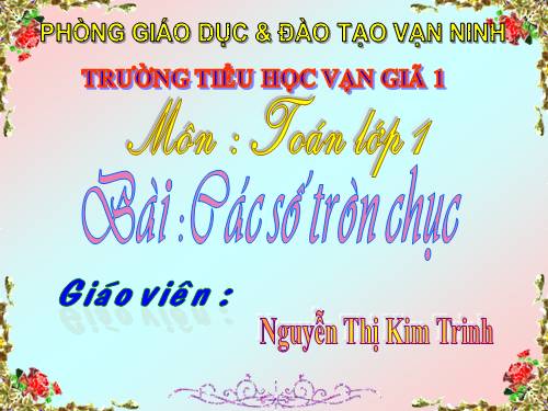 Các số tròn chục