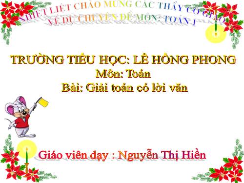 Giải toán có lời văn