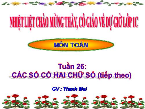 Các số có hai chữ số