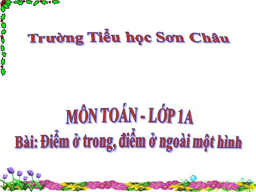 Điểm ở trong, điểm ở ngoài một hình