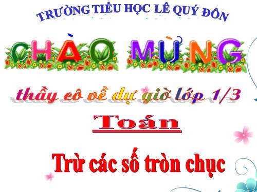 Trừ các số tròn chục