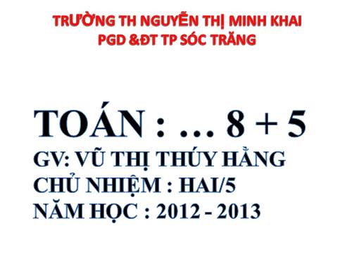 Phép cộng trong phạm vi 8