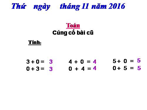 Số 0 trong phép trừ