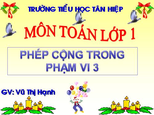 Phép cộng trong phạm vi 3