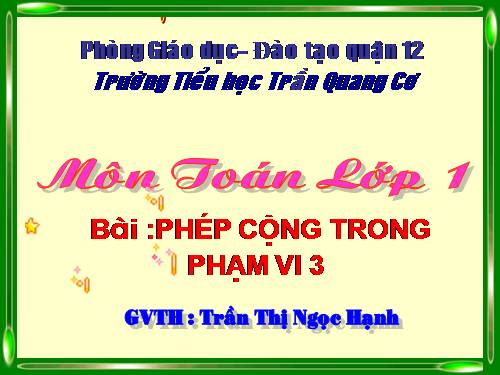 Phép cộng trong phạm vi 3