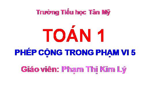 Phép cộng trong phạm vi 5