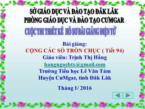 Cộng các số tròn chục