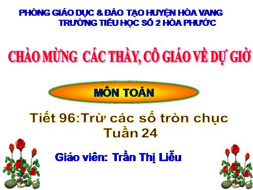 Trừ các số tròn chục