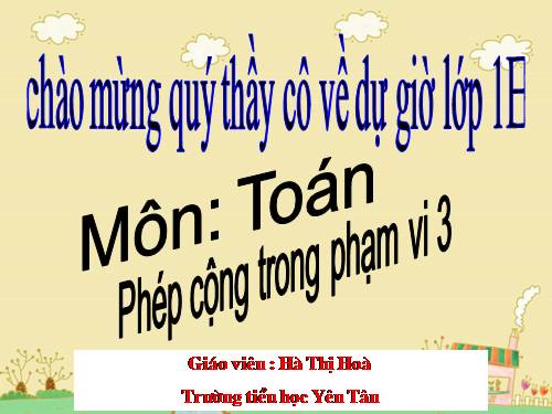 Phép cộng trong phạm vi 3