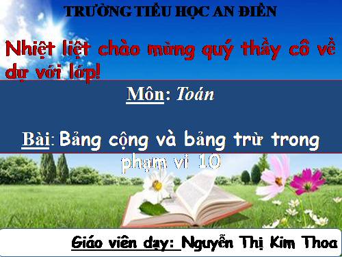 Bảng cộng và bảng trừ trong phạm vi 10