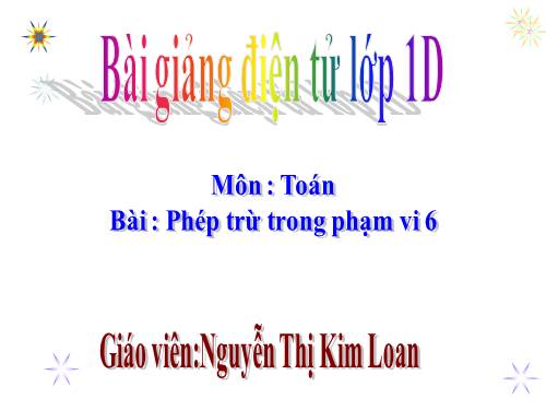 Phép cộng trong phạm vi 6