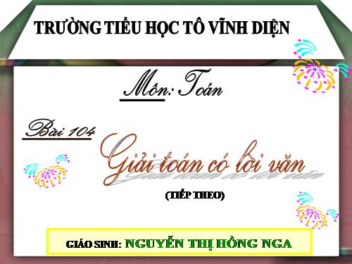 Giải toán có lời văn