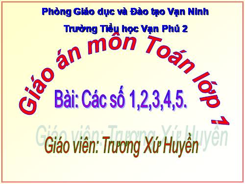 Các số 1, 2, 3, 4, 5