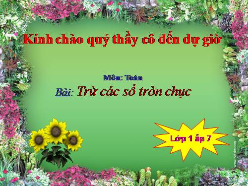 Trừ các số tròn chục