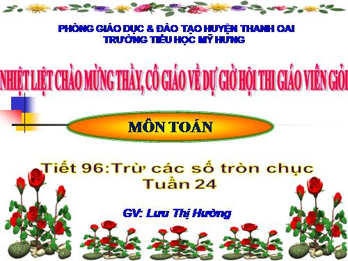 Trừ các số tròn chục