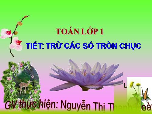 Trừ các số tròn chục