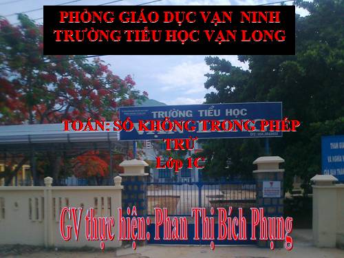 Số 0 trong phép trừ