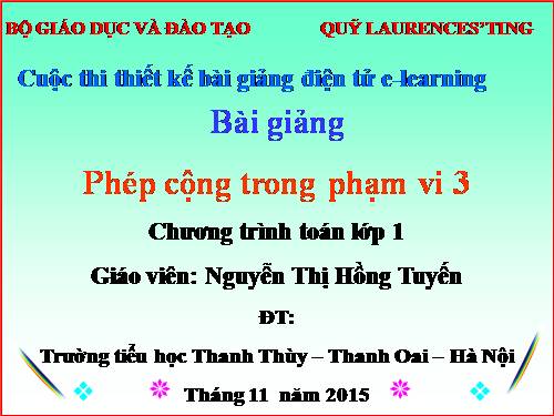 Phép cộng trong phạm vi 3