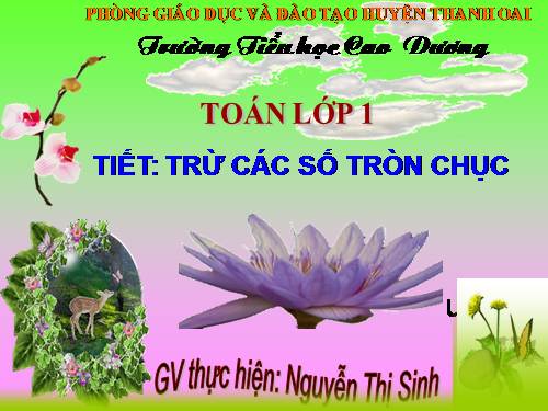 Trừ các số tròn chục