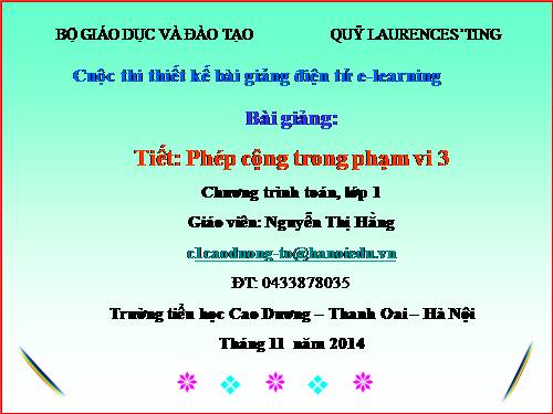 Phép cộng trong phạm vi 3